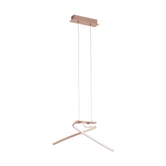 Loops Pendant Light Colour Rose Gold Shade White Plastic Bulb LED 2x11W Included