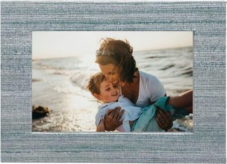 Mariposa Capri Faux Grasscloth 4 x 6-Inch Picture Frame in Aqua at Nordstrom