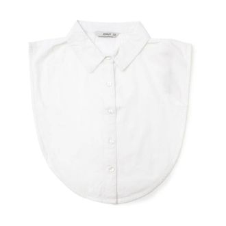 Only Scarves, female, White, Size: ONE SIZE Classic Sleeveless Cotton Shirt with Button Fastening