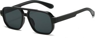 Generic Large Frame Men Outdoor Sunglasses Commuter Vacation Women Sports Sun Glasses(Black)