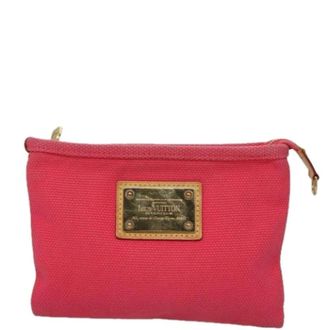 Louis Vuitton Pre-owned Clutches, female, Pink, Size: ONE SIZE Pre-owned Antigua pouch