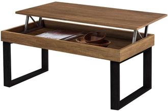 HOGAR 24 Mesa de centro Odin, elevable de madera maciza encerada