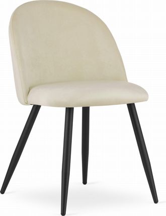 OEM Silla Bello - Terciopelo Beige / Patas Negras X 1