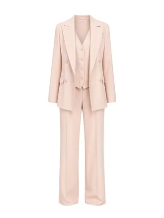 Max Mara Virgin Wool Pant Suit - Pink