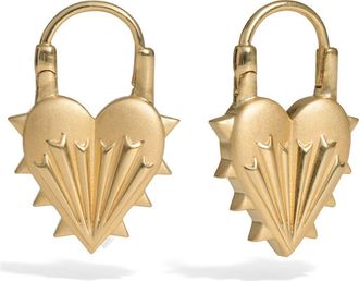 Awe Inspired Spiked Heart Hoop Earrings in 14K Gold Vermeil at Nordstrom