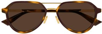 Bottega Veneta Bv1373s-002havana-gold-brown