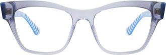 Kate Spade New York myno 50mm cat eye blue light blocking reading glasses in Blue/Blue As at Nordstrom