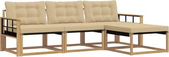 vidaXL Conjunto De Sof&aacute;s De Exterior 4 Uds. Y Beige Vidaxl