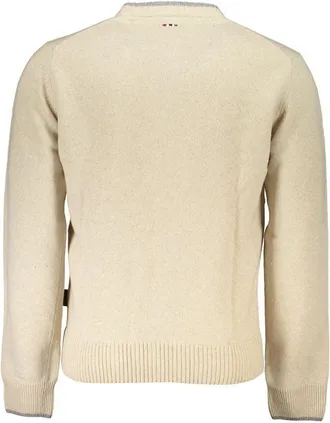 Napapijri Crew-Neck Knit Sweater - Beige