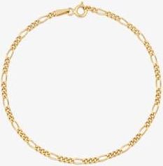 Yoj Slim Figaro Bracelet in Gold at Nordstrom, Size Large