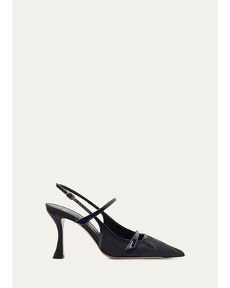 Alexandre Birman 85mm Tita Moire Slingback Pumps