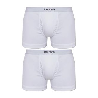 Tom Ford Ondergoed, Heren, Wit, 2Xl, Katoen, Katoenen Boxer Briefs Twee Pack