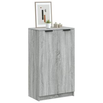vidaXL Vidaxl - Mueble Zapatero Madera Contrachapada Gris Sonoma 59x35x100 Cm