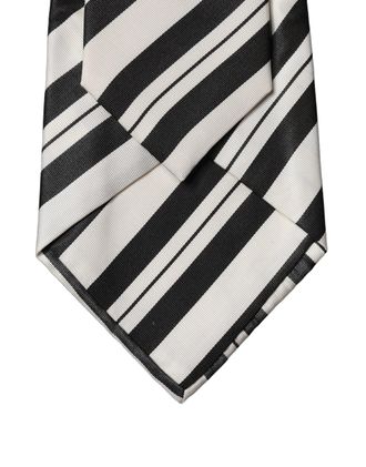 Dolce & Gabbana Silk Striped Necktie - Black