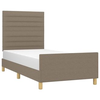 vidaXL Estructura De Cama Sin Colch&oacute;n Tela Gris Taupe 80x200 Cm Vidaxl