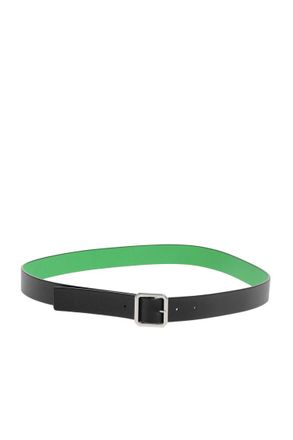 Bottega Veneta Black Logo Buckle Belt