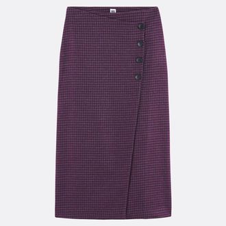 La Redoute Collections Lange geruite wikkelrok