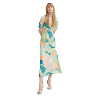 Never Fully Dressed Maxi jurk met wijde rok - Dames - Casual kleedjes - Veelkleurig - S - Kleedjes