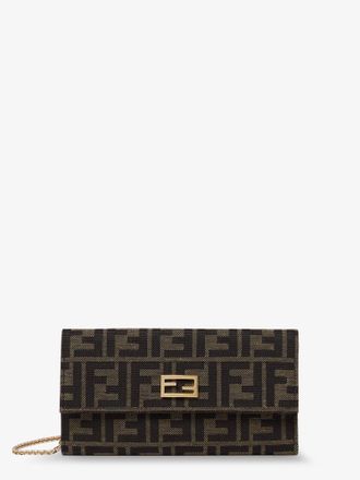 Fendi Portafoglio Continental with Chain Tube in tessuto FF Zucca - FENDI - gender_Woman