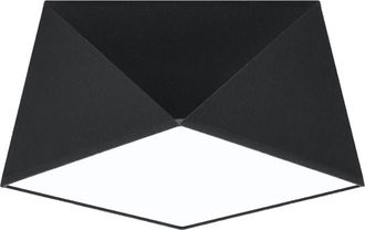 Sollux Lighting L&aacute;mpara de techo negro cloruro de polivinilo alt. 15 cm