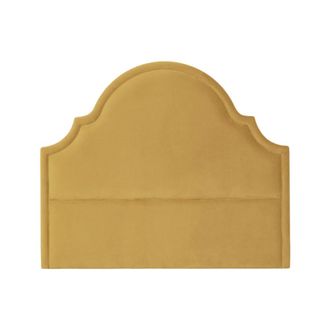 Robin des Bois Cabecero de cama estilo shabby chic en terciopelo de ocre