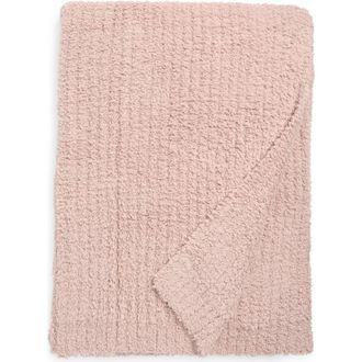 Barefoot Dreams CozyChic Rib Throw Blanket in Dusty Mauve at Nordstrom