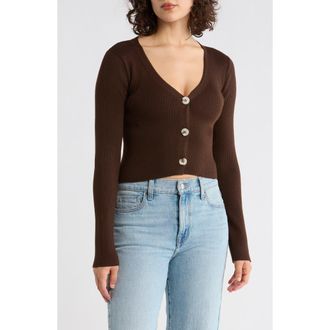 Tart Myka V-Neck Cardigan in Cocoa at Nordstrom Rack, Size X-Small