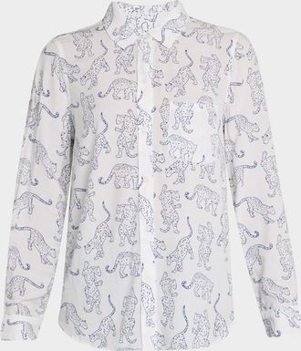 Rails Kathryn Jaguar Button-Front Blouse