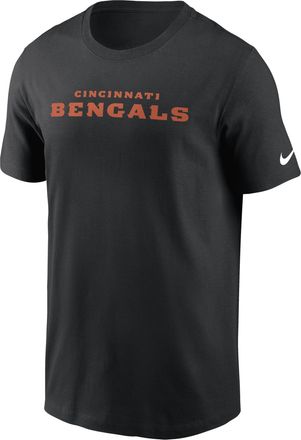 Nike Cincinnati Bengals Primetime Wordmark Essential Nike Mens NFL T-Shirt in Black | N19900A9A-NNM