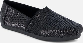 Toms Womens TOMS Alpargata Sequins Textile Womens Black Espadrilles - Size: 4