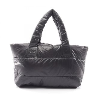 Chanel Black Nylon Handbag Tote Bag (Pre-Owned)