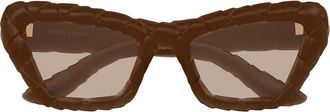 Bottega Veneta 56mm Cat Eye Sunglasses in Brown at Nordstrom
