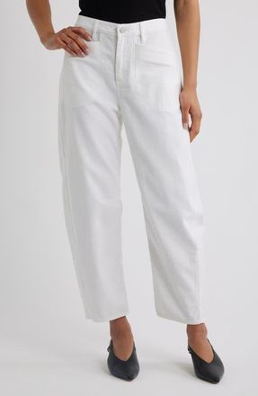 Rag & Bone Stevie Tapered Stretch Cotton Utility Pants in White at Nordstrom, Size 27