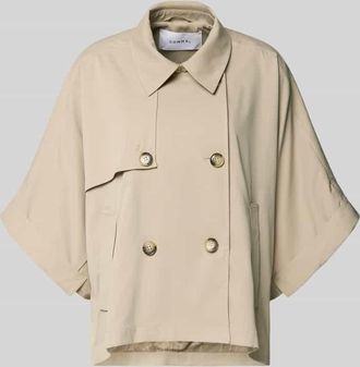 Comma Relaxed Fit Jacke im kurz&auml;rmeligem Design in Sand, Gr&ouml;&szlig;e L