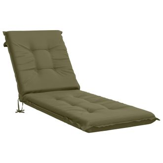 vidaXL Cuscino Per Lettino Gemert 100% Poliestere Verde Oliva Vidaxl