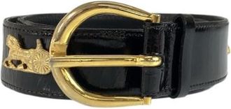 Celine Pre-owned Patent Leather Belt - female - Celine Vintage - Vintage Belts - Black - ONE SIZE - Pre-owned