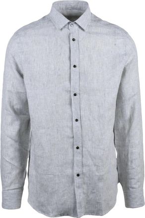 Deuxieme Shirt Grey Linen Men Shirt