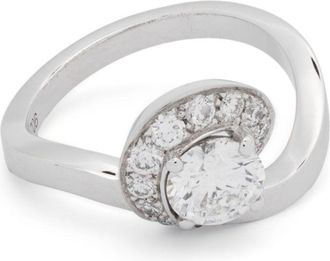 Loyal.e Paris Anello Amour &Eacute;ternel in oro bianco 18kt con diamanti - Argento