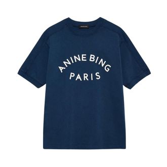 Anine Bing Dames, Tops, Blauw, Maat: S Katoen