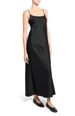Theory Satin Slipdress in Black at Nordstrom Rack, Size 12