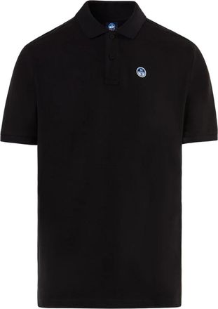 North Sails Polo van biologisch katoen met viltlogo - Heren - Polos - Zwart - 2XL - Katoen - Tops