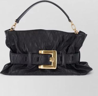 Balmain anthem medium leather clutch bag
