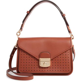 Longchamp Mademoiselle Calfskin Leather Crossbody Bag in Cognac at Nordstrom Rack