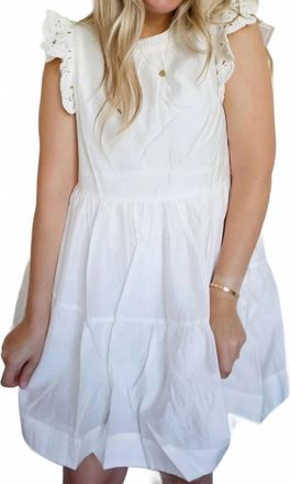English Factory Crochet Ruffle Mini Dress In White Boho Chic