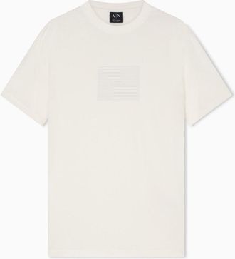 A|X Armani Exchange Heren Logo T-shirt met all-over print (Gebroken wit)