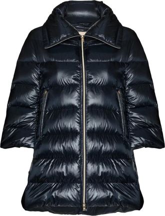 Herno Donzen Jas Navy Blauw - Dames - Gewatteerde jassen - Blauw - S - Jassen