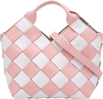 Loewe Pre-owned Mini Borsa Cestino in Vitello Intrecciato Gingham - - Pre-owned - Donna - Multicolore - ONE SIZE