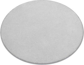 RugsX Rugsx - Carpet, round cashmere silver 152 plain grey round 133 cm