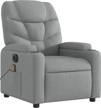 vidaXL Vidaxl - Sillón reclinable de masaje eléctrico tela gris claro