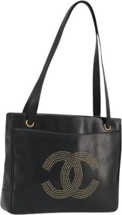 Chanel Pre-owned Vintage Schoudertas - Dames - Vintage Schoudertas - Zwart - ONE Size - Leer - Vintage
